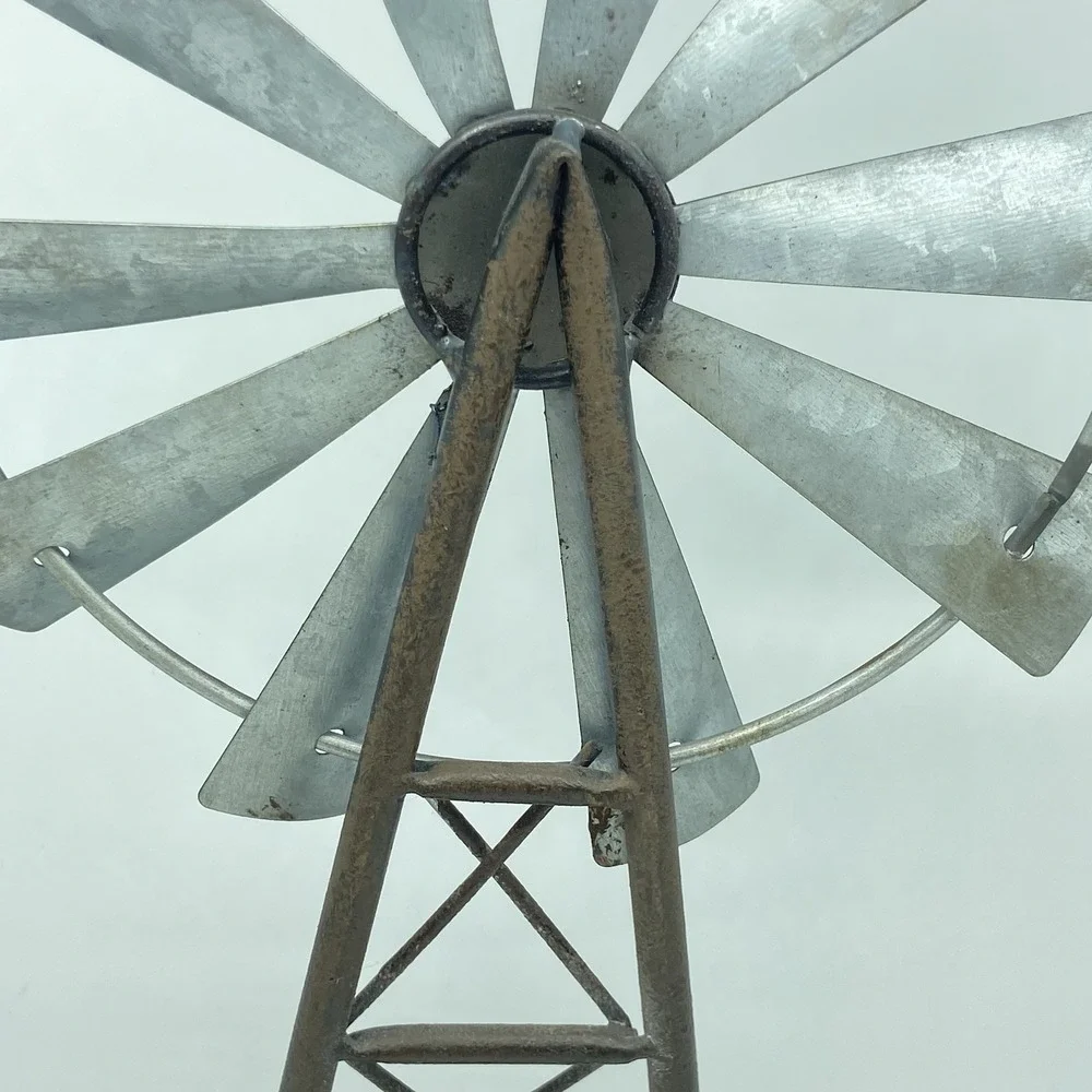 Windmill Galvanized Metal Tabletop Barn Wedding 16